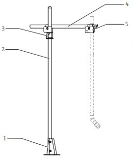 Пример монтажной стойки RSA-FLEX-CYH112