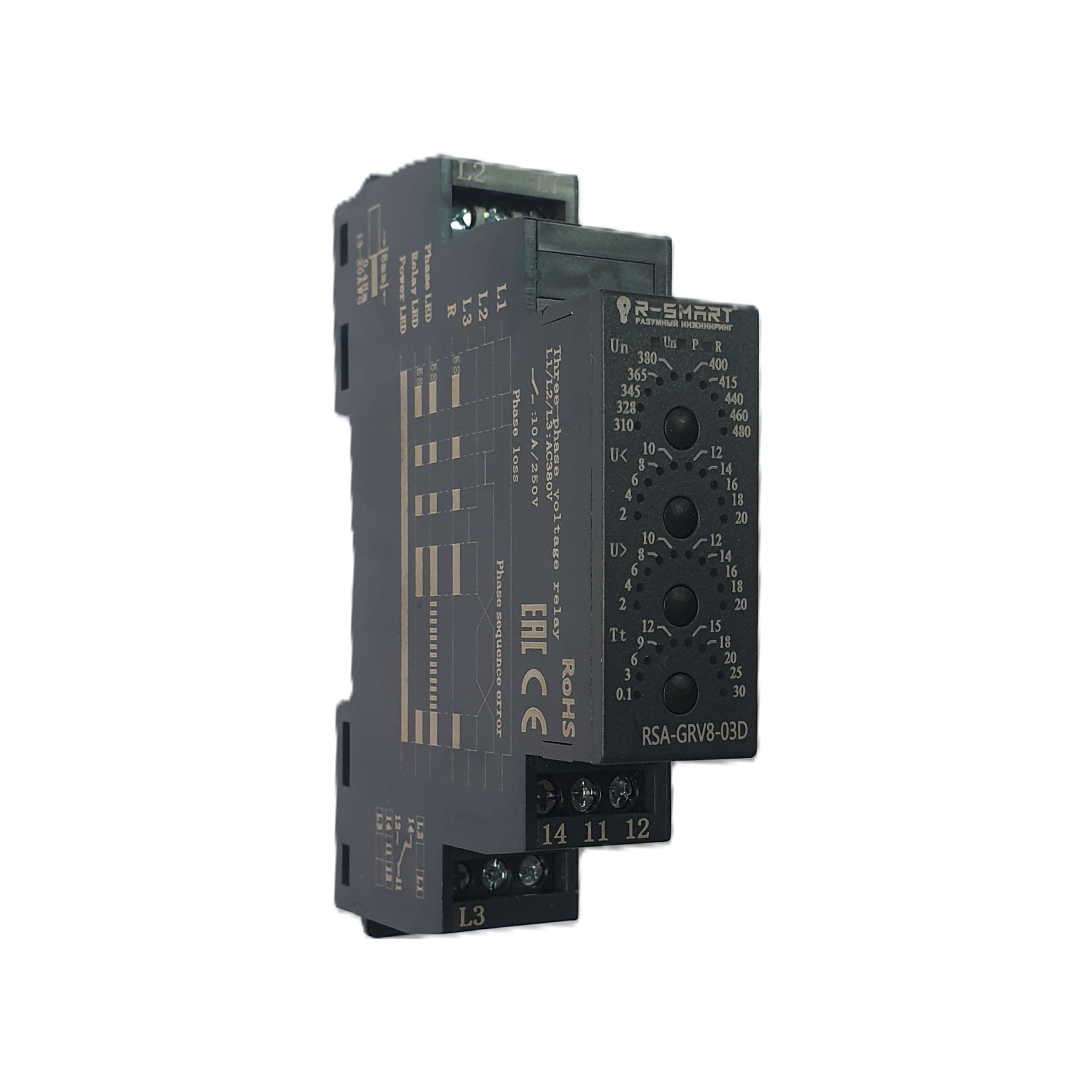Превью <h6>Реле контроля напряжения для 3-х проводной сети RSA-GRV8-03D</h6>
